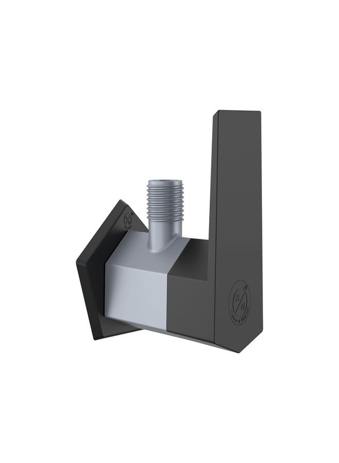 R. N. RN Angle Cock - Space-Saving Under Basin Wall Mount Valve for Bathroom Superior Plastic Taps (PTMT) RNG2009B01_Metallic Grey Black Dual | 15mm(1/2") Cartridge | 5 Year Warranty - Image 1